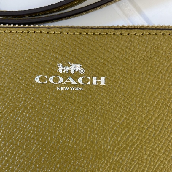 Coach Handbags - Coach Corner Zip Leather Wristlet in Citron